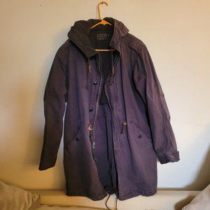 J Crew Fishtail Parka Navy Meidum Jacket